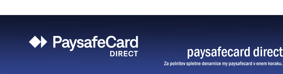 Za polnitev spletne denarnice my paysafecard v enem koraku.